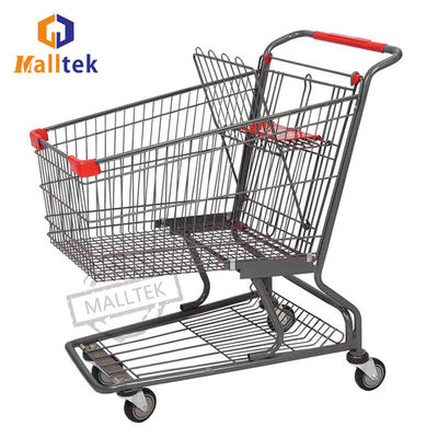 180L Heavy Duty American Supermarket Shopping Trolley Cart Customized 150KGS Load