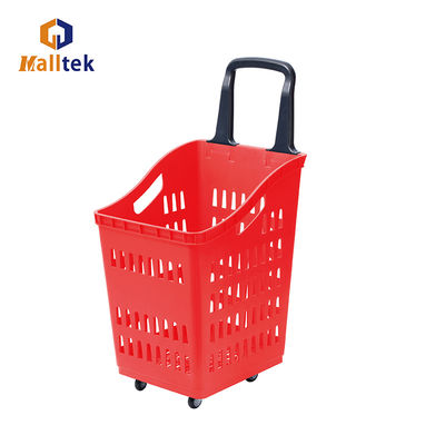60L Large Capacity Plastic Shopping Basket With Ergonomic Handle
