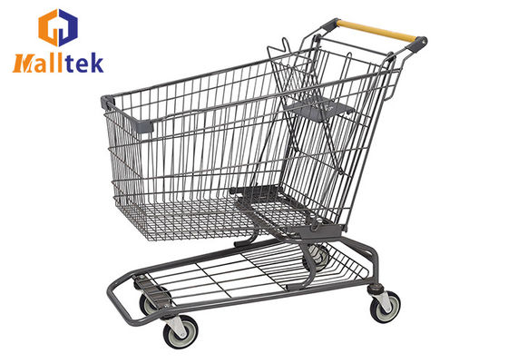 60-240L Supermarket Shopping Trolley , Small Supermarket Trolley With Kid Seat