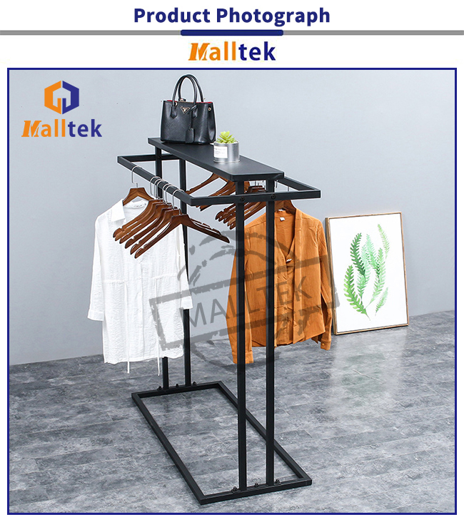 Graceful Simple Garment Display Racks Flooring Stand For Shopping Mall