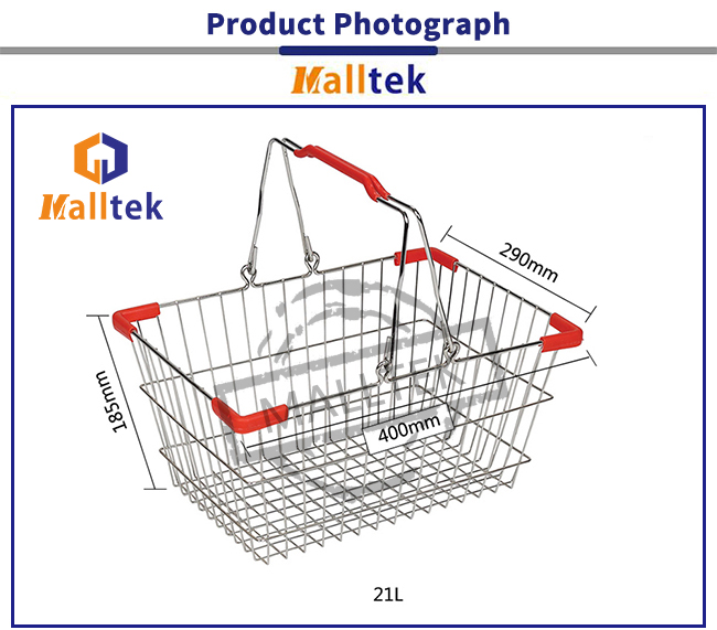 Retail Grocery Store Supermarket Shopping Basket Wire Shopping Baskets