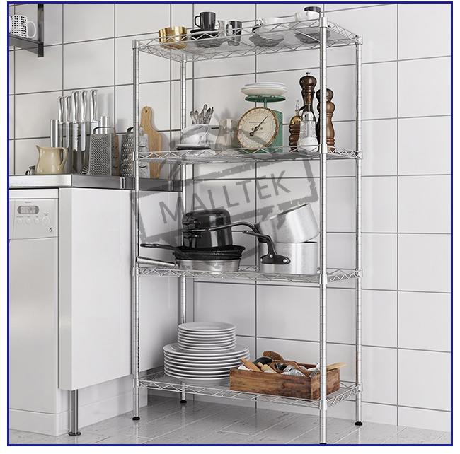 Metal Multiple Tier Wire Rack Shelving Heavy Duty Adjustable Wire Shelving