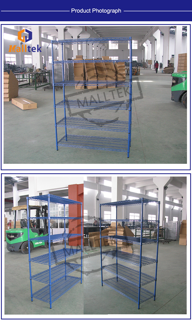 Customized Color Chrome Wire Rack Shelving Easy To Assemble With Wheels