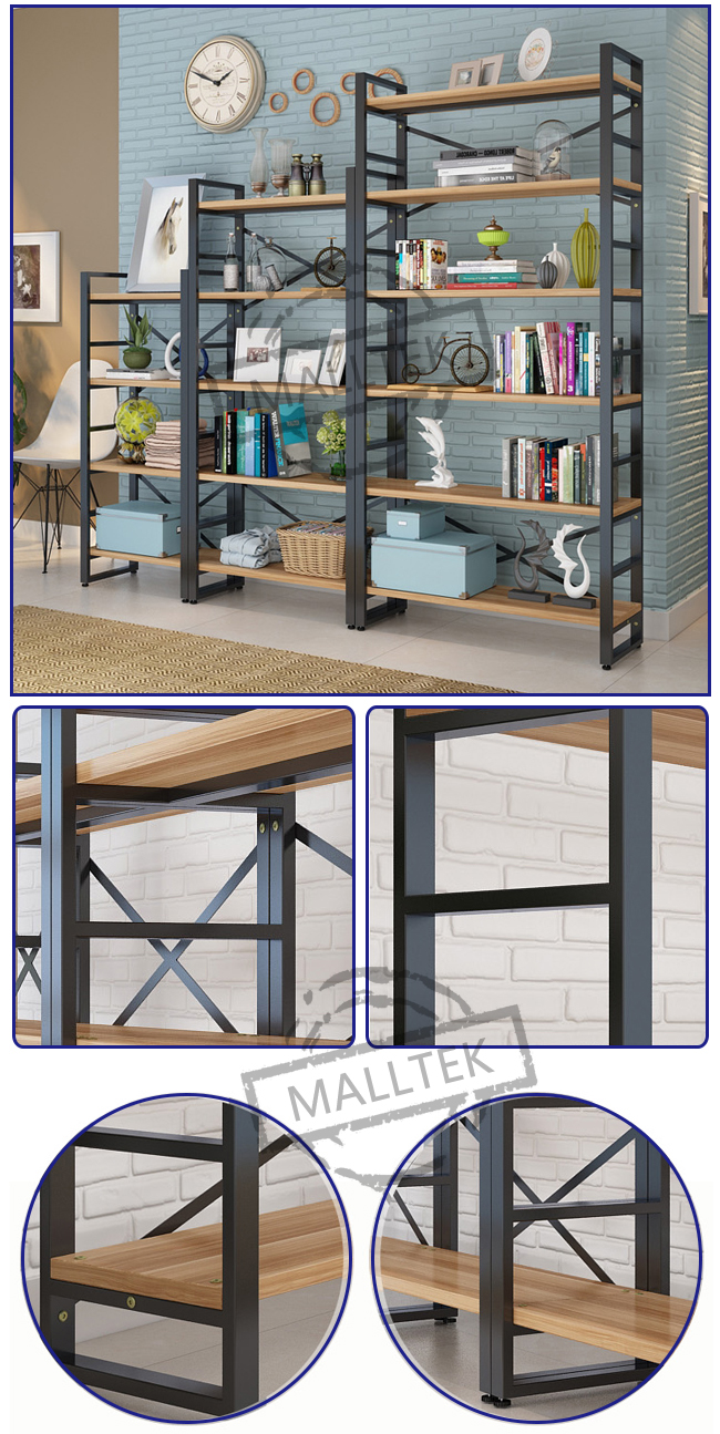 Metal And Wood Display Rack Custom Combination For Showing Commodity