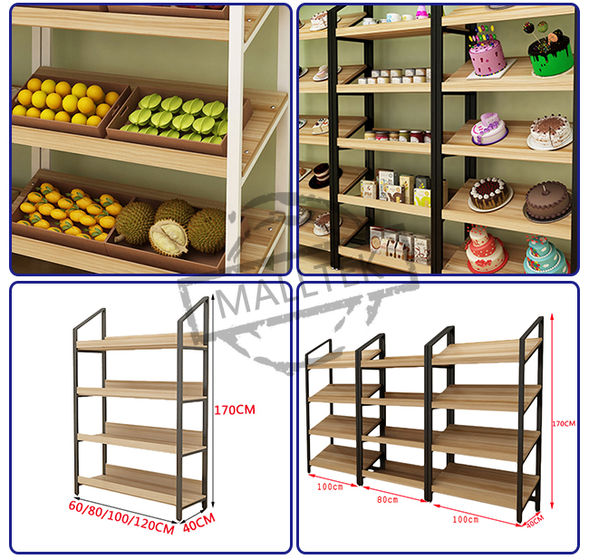 Floating Wooden Shop Display Stands Boutique Steel Wooden Retail Displays