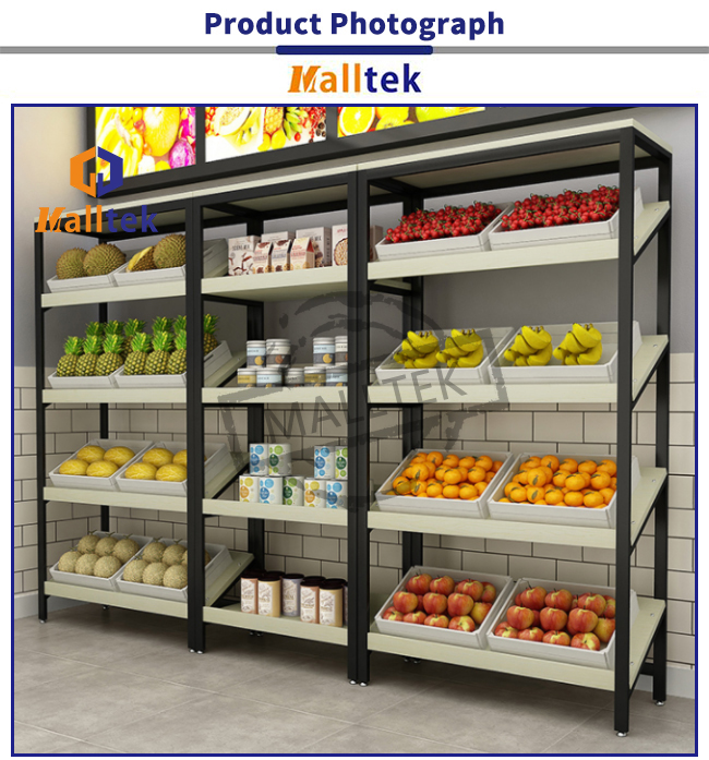 Eco Friendly Wood Gondola Shelving Wooden Shop Shelving Customized Color