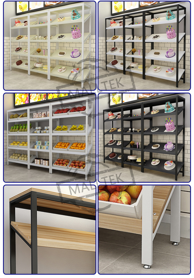 Eco Friendly Wood Gondola Shelving Wooden Shop Shelving Customized Color