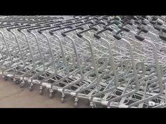 New Type Steel Supermarket Shopping Trolley For Grocery 100KG Loading