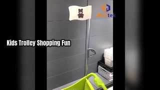 Half Plastic Kids Trolley For Supermarket Shopping With Colourful Design